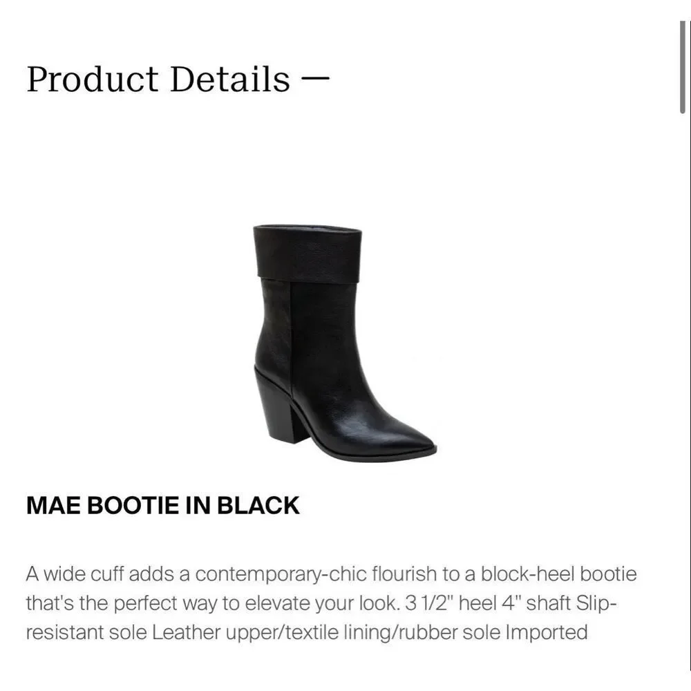 Lisa Vickey Mae leather black point toe boot size 6